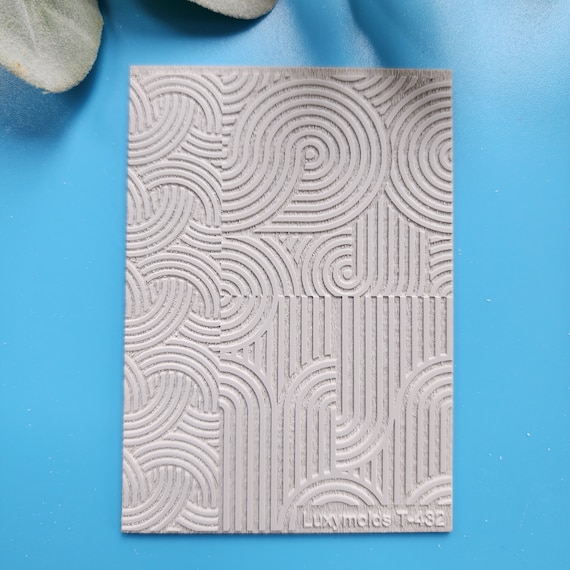 Polymer clay Texture tile Texture mat Clay stamp Polymer clay texture stencils "Geometryc" design clay texture Rubber mat T-432