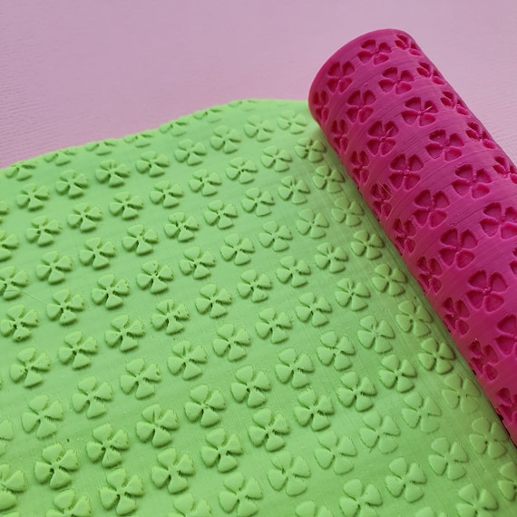 Polymer clay texture roller stamp 3D printed embossing