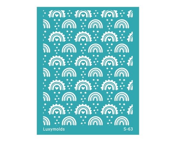 Silk screen stencil for polymer clay "Luxymolds" S-63 "Rainbow"