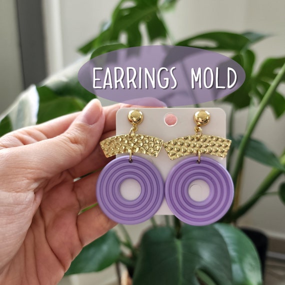 Silicone earrings mold mould for resin and epoxy