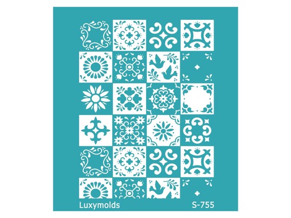 Silk screen stencil for polymer clay "Luxymolds" S-755