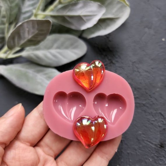 Silicone earrings mold / Silicone epoxy mold / Silicone stud earring moulds / Silicone UV resin molds / Heart jewelry mold/ Clay tool
