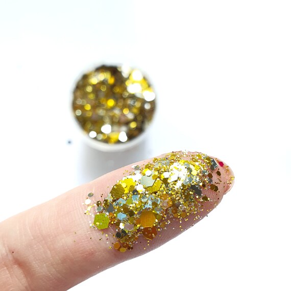 Gold Silver Mix Chunky glitter for Resin Epoxy crafts