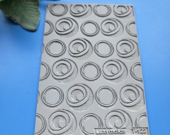 Geometric Swirl Polymer Clay Texture Tile (7x10 cm)