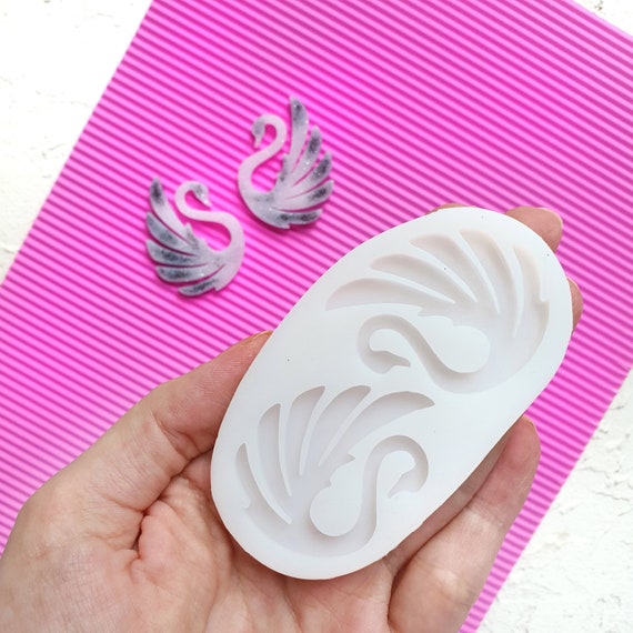 Swan mold Silicone earrings mold mould for resin and epoxy
