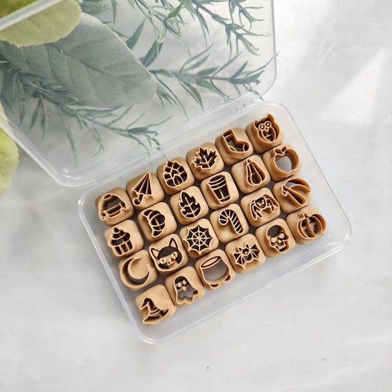 24 pcs set Halloween Fall Polymer Clay cutters Stud earring clay cutters Earrings molds Polymer clay tool sharp cutter stamp
