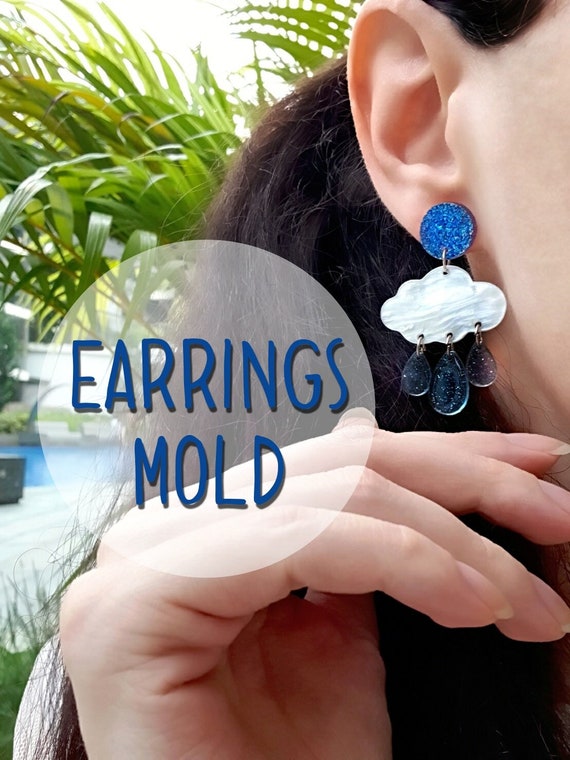 Cloud Silicone earrings mold Jewelry Resin mould for resin epoxy polymer clay