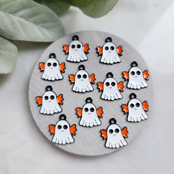 Halloween charms pendants Ghost Enamel Earrings components Earrings findings DIY Jewelry supplies Earrings parts