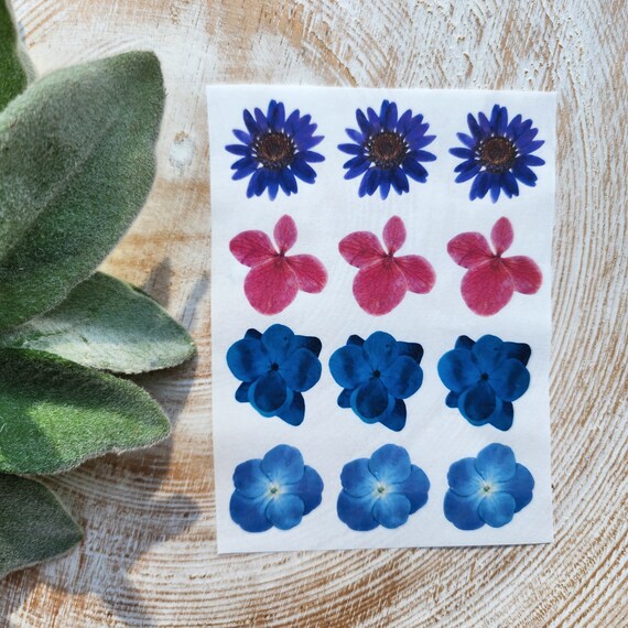 Clay transfer paper / Image transfer paper for clay / Water soluble paper for polymer clay / Dry flower pattern transfer sheets
