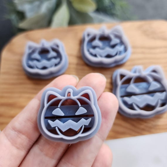 Polymer Clay cutters Pumpkin Cat Halloween Earrings molds Polymer clay tools sharp cutter stamp Jewelry earrings cutters Clay supplies