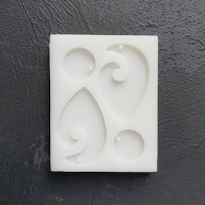 Silicone earring mold Jewelry Resin mould for resin and epoxy