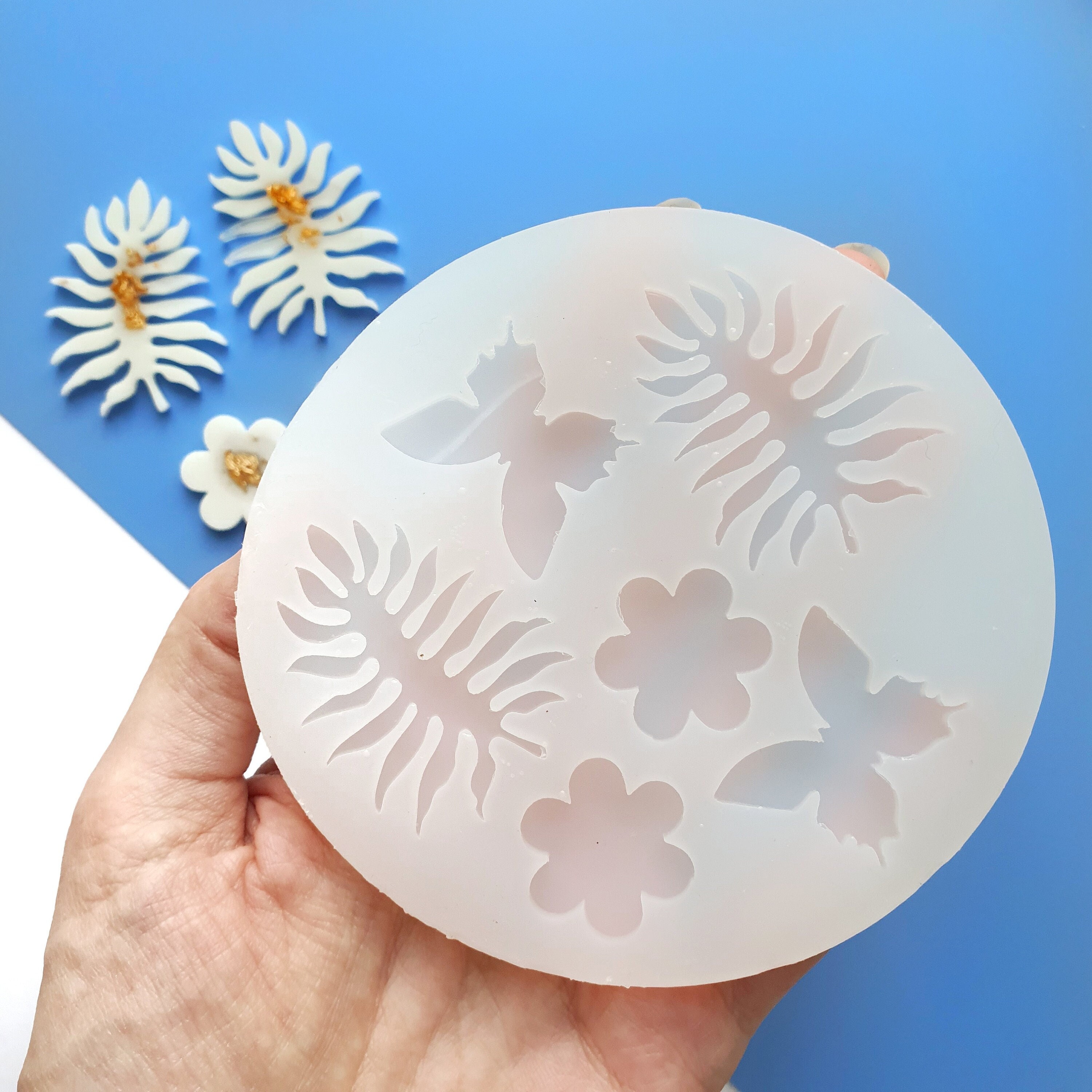 Silicone earrings mold Christmas for resin and epoxy mould for jewelry  Christmas tree, Snowflake for stud earrings