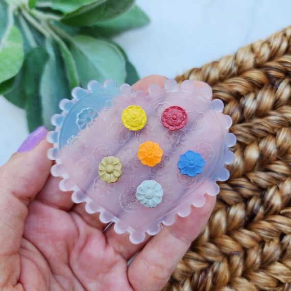 Polymer clay mini mold Silicone earrings mold "Micro flowers" Summer mold for resin and polymer clay Polymer clay tool Clay texture