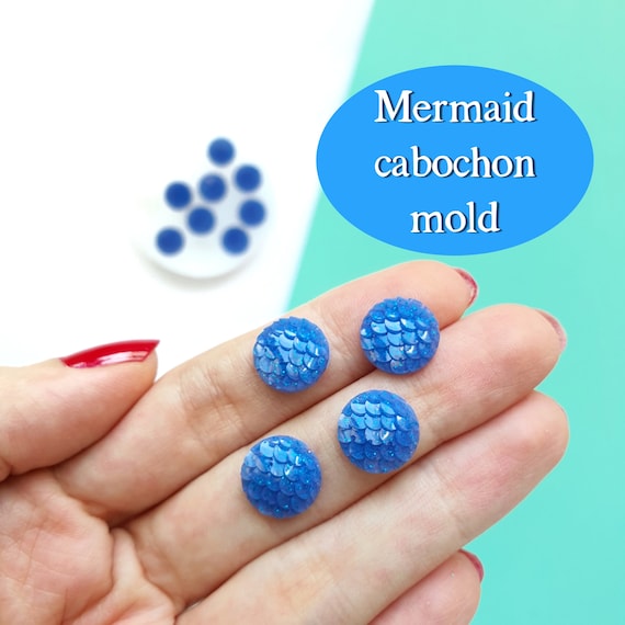 Silicone earrings mold for resin and epoxy for 12 cabochones