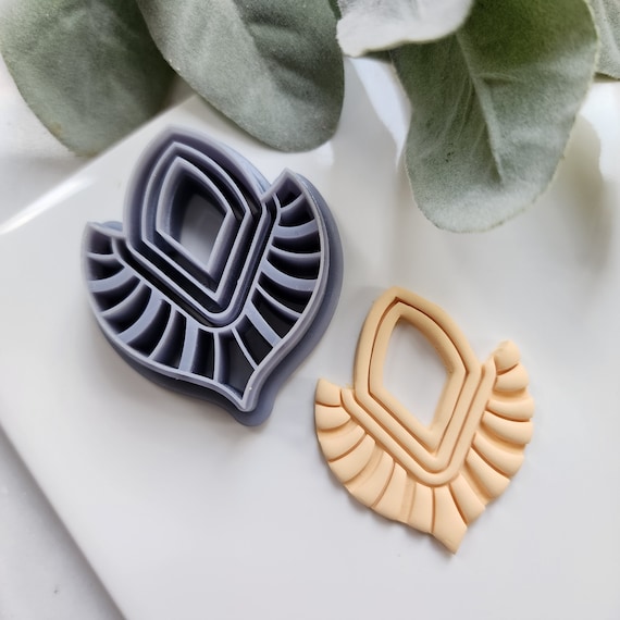 Polymer Clay cutters Macrame Raffia Earrings molds Polymer clay tools sharp cutter stamp Jewelry stud earrings cutters Boho cutters
