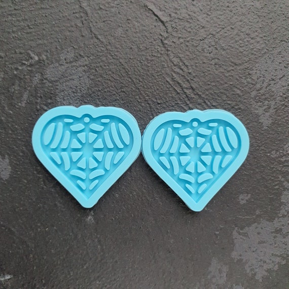 Silicone earrings mold "Halloween Spiderweb" for resin and epoxy