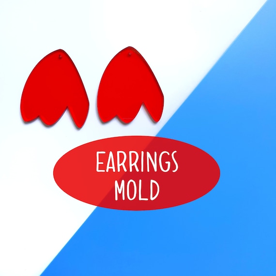 Silicone stud earrings mold Jewelry Resin mould for resin and epoxy Tulip mold