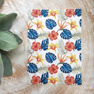 Clay transfer paper / Image transfer paper / Water soluble paper for polymer clay / Tropic pattern transfer sheet / Transfer paper for clay