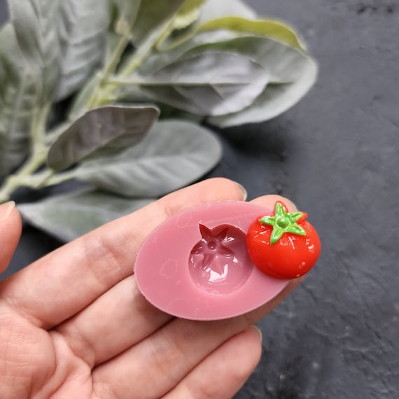 Silicone earrings mold / Silicone epoxy mold /Silicone stud earring moulds/Silicone UV resin molds/Vegetables Tomato jewelry mold/Clay tool