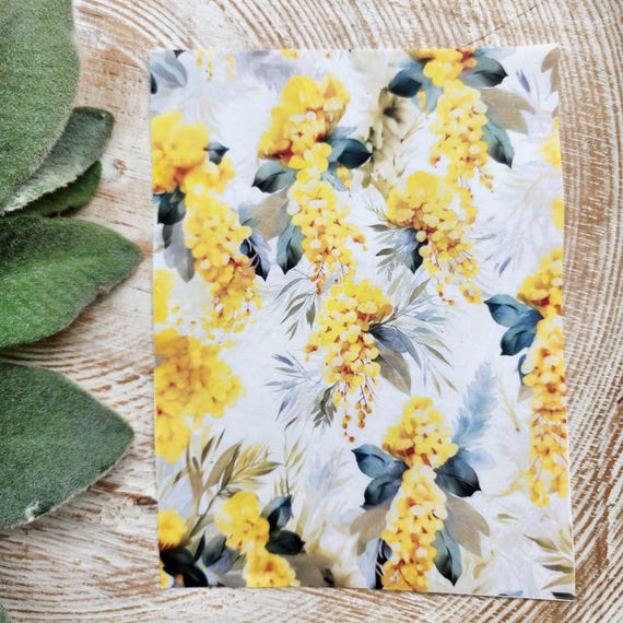 Clay transfer paper / Image transfer paper / Water soluble paper for polymer clay / Sea buckthorn transfer sheet / Transfer paper for clay