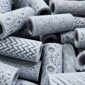 SALE! Polymer clay texture rollers clay stamp 3D printed embossing Clay tools