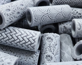 SALE! Polymer clay texture rollers clay stamp 3D printed embossing Clay tools