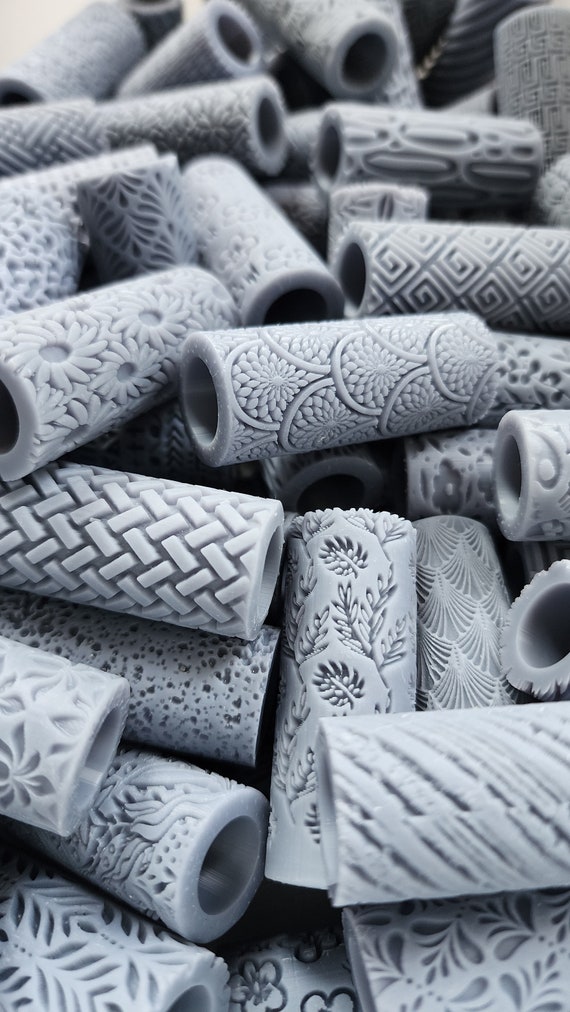 SALE! Polymer clay texture rollers clay stamp 3D printed embossing Clay tools