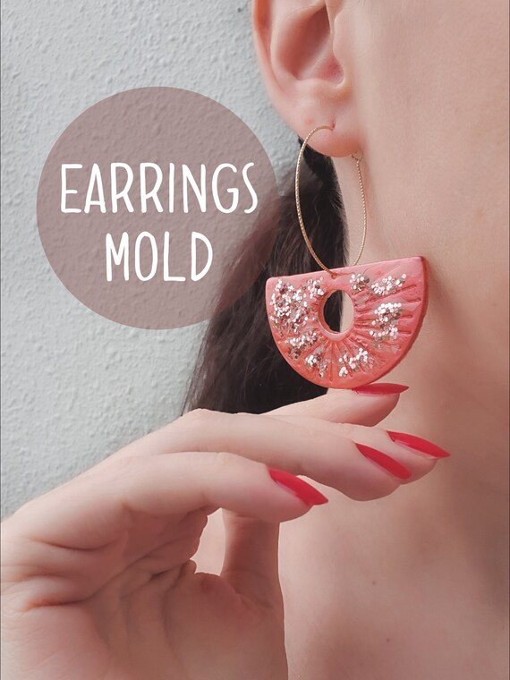 Silicone earring mold Jewelry Resin mould for resin and epoxy