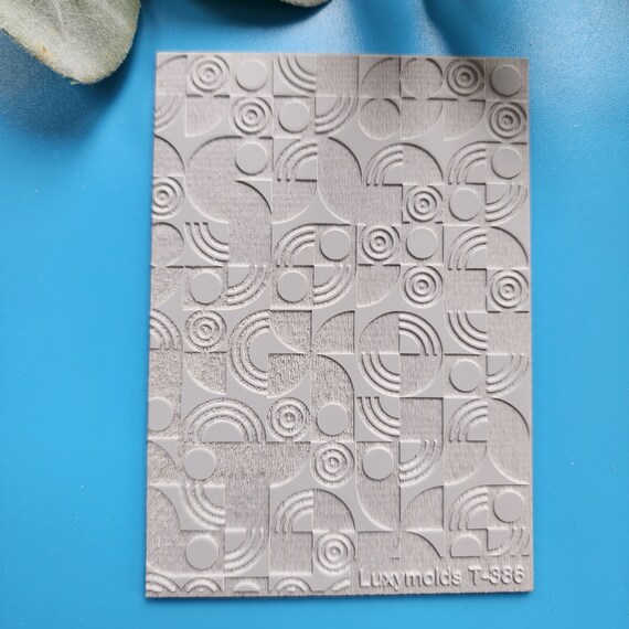 Polymer clay Texture tile Texture mat Clay stamp Polymer clay texture stencils "Geometryc" design clay texture Rubber mat T-386