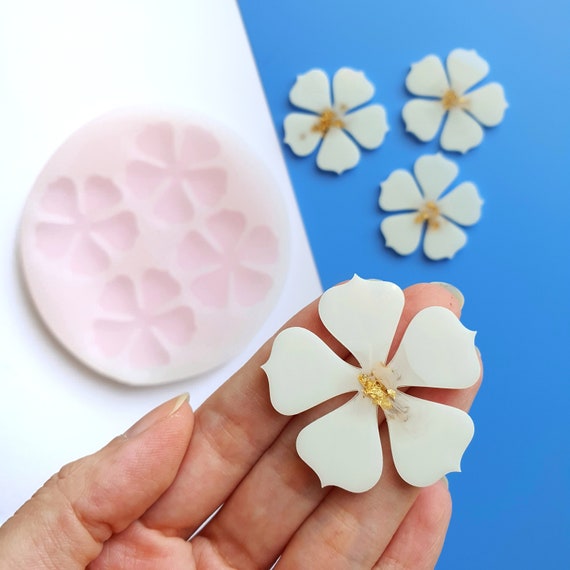 Silicone earrings mold "Flowers" mould for resin and epoxy