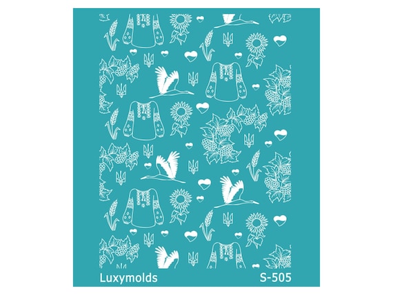 Silk screen stencil for polymer clay "Luxymolds" "Ukraine" S-505