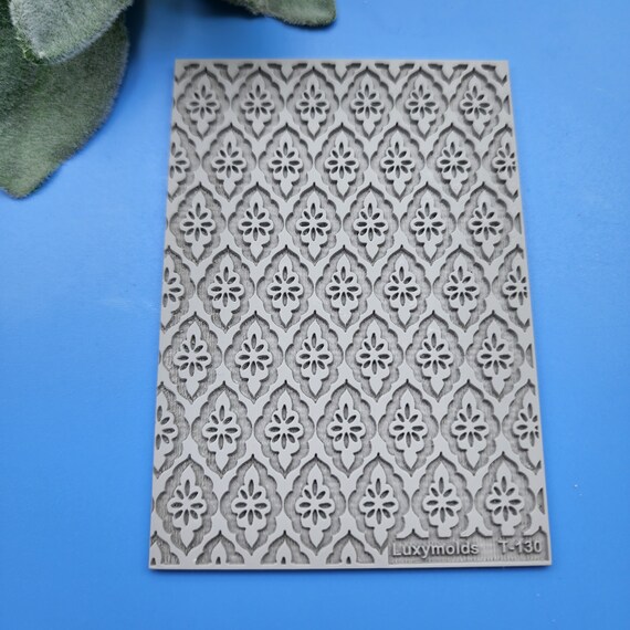 Polymer clay Texture tile Texture mat Clay stamp Polymer clay texture stencils "Ornament" T-130