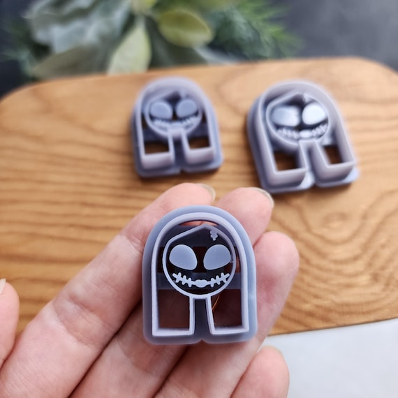 Polymer Clay cutters "Zombi Halloween" Earrings molds Polymer clay tools sharp cutter stamp Jewelry earrings cutters cutters Clay supplies