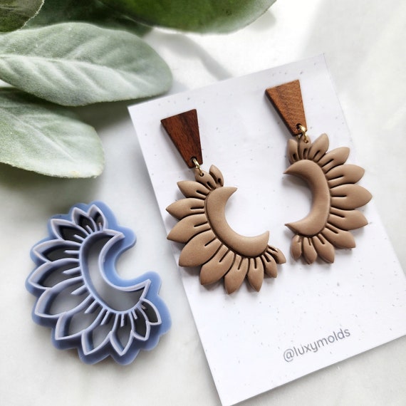 Polymer Clay cutters Statement Earrings sharp clay cutter stamp Earrings molds Polymer clay tool Clay supplies Clay stamp Clay texture