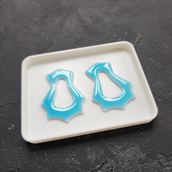 Glossy Earring Mold Blanks – Master Molds for Making Your Own Silicone Molds "Geometryc design"