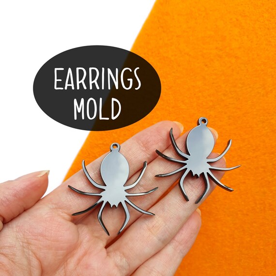 Halloween Spider Silicone earrings mold for resin and epoxy