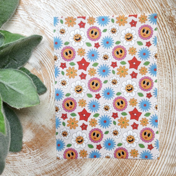 Clay transfer paper / Image transfer paper /Water soluble paper for polymer clay/Flower Birds pattern transfer sheet/Transfer paper for clay