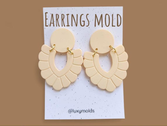 Silicone earrings mold / Silicone epoxy mold / Silicone UV resin molds / Abstract earrings silicone jewelry mold / Matte effect earring mold