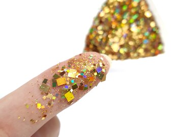 Gold Square holographic Chunky glitter for Resin Epoxy crafts