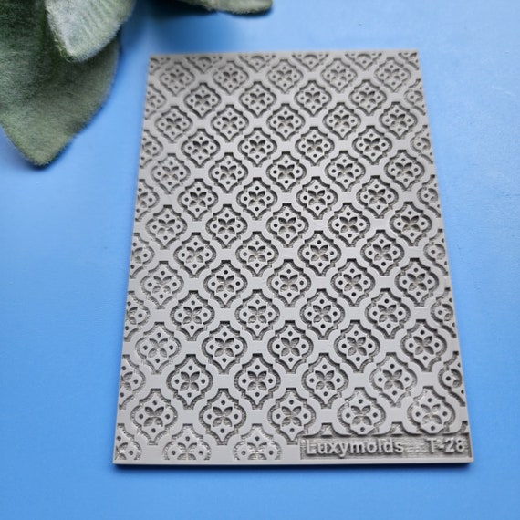 Polymer clay Texture tile Texture mat Clay stamp Polymer clay texture stencils "Geometryc" T-28