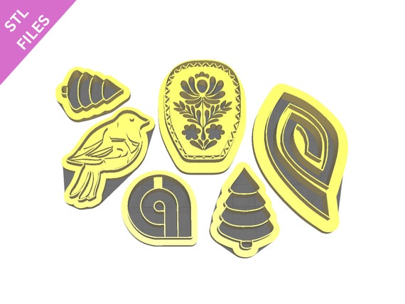 Digital STL files for 3D printing Clay cutters Earrings sharp version cutters download files for resin machine