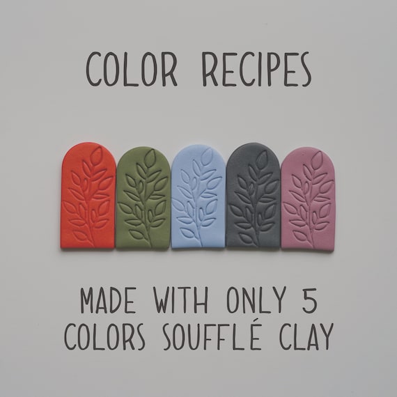 Polymer Clay Color Recipes Sculpey Souffle Polymer Clay Color Mixing Digital Download
