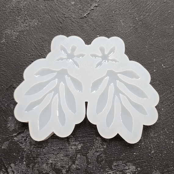 Silicone earrings mold Jewelry resin mold "Leaf" Botanic design epoxy mold