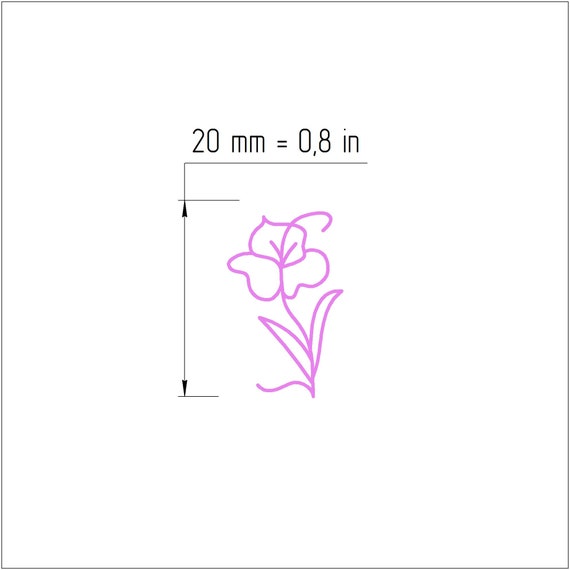 Polymer clay stamp "Flower" 3D printed embossing clay tools