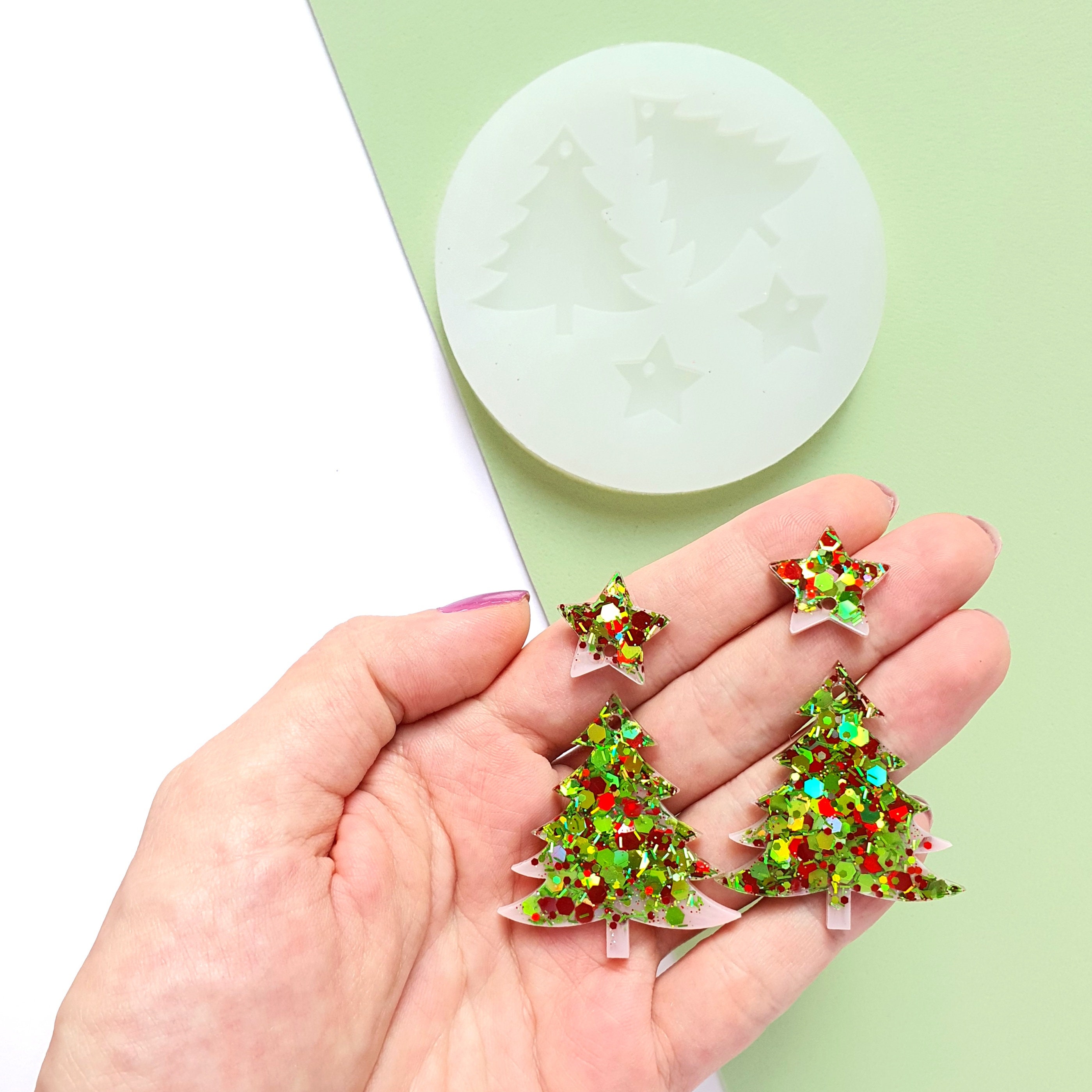 Christmas Resin Earring Molds Resin Jewelry Molds christmas - Temu