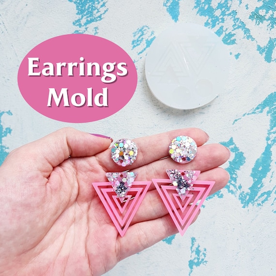 Silicone earrings mold mould for resin and epoxy