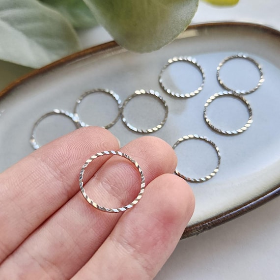 Silver charms Circle Earrings components Earrings findings DIY jewelry