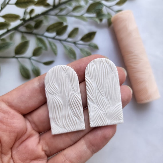 Polymer clay texture roller clay stamp 3D printed embossing "Abstract, Waves"