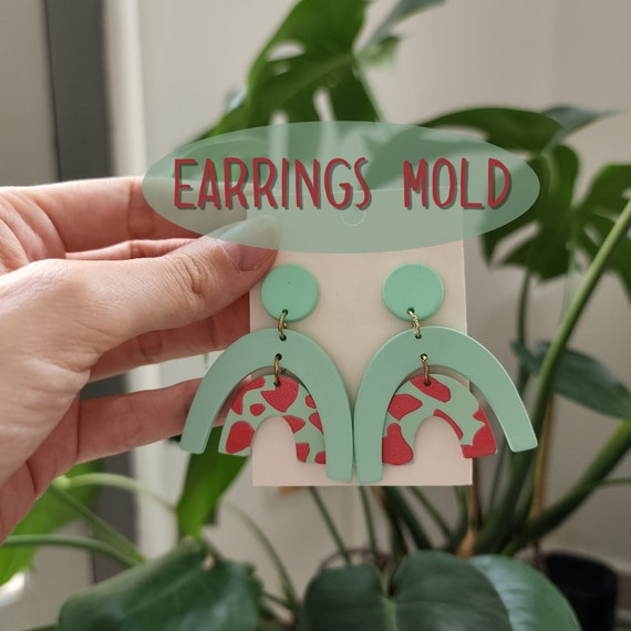 Silicone earrings mold "Arch" mould for resin and epoxy