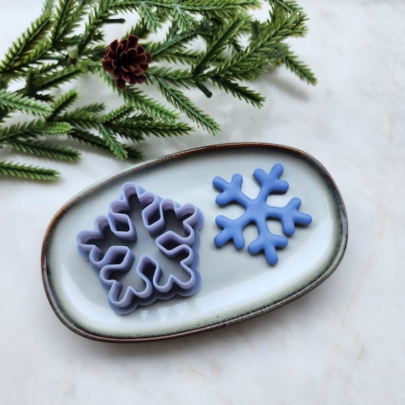 Christmas Polymer Clay cutters Snowflake Earrings molds Polymer clay tool sharp cutter stamp Jewelry stud earrings cutters